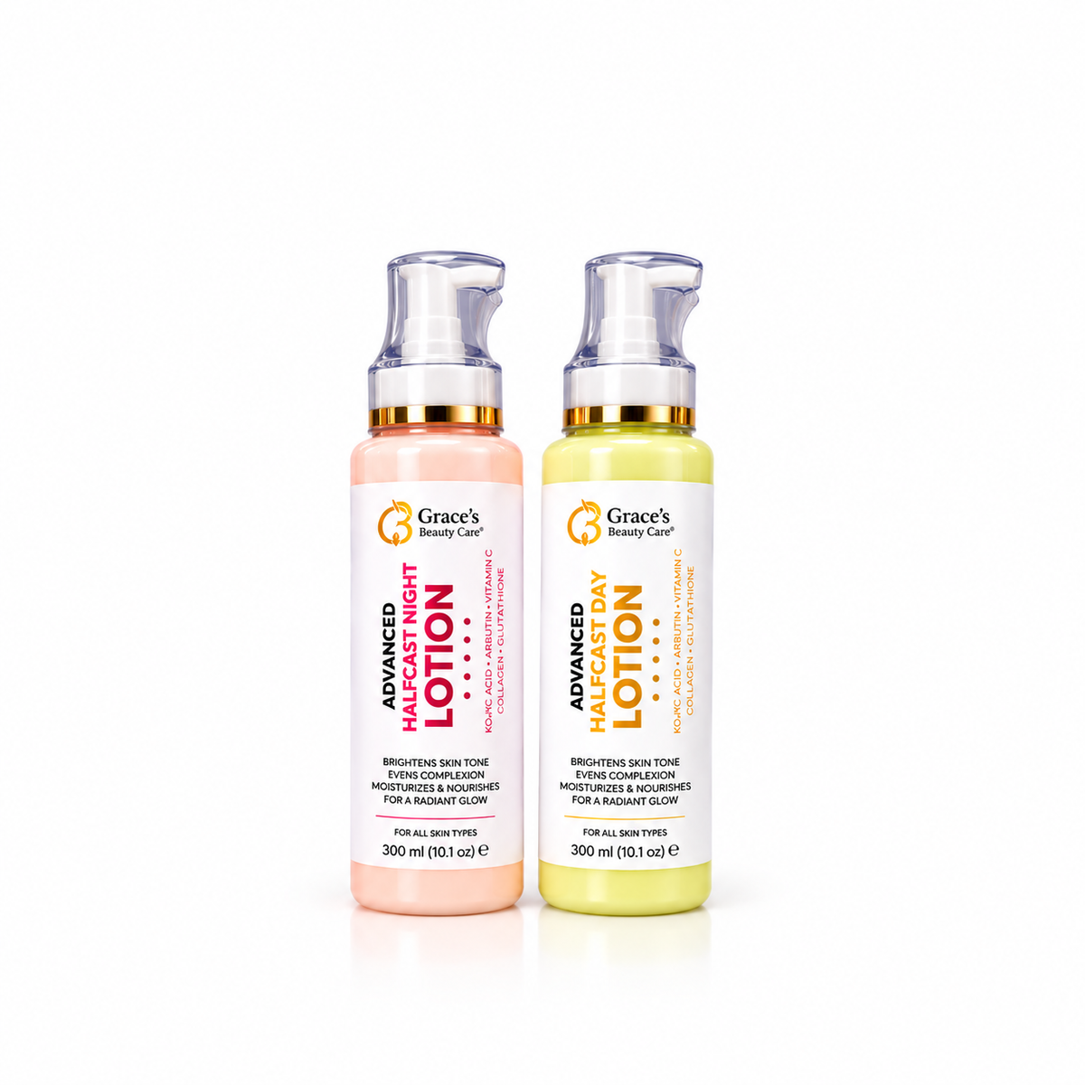 Advanced halfcast whitening day & night lotions
